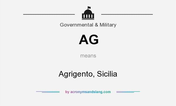What does AG mean? It stands for Agrigento, Sicilia