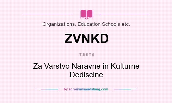 What does ZVNKD mean? It stands for Za Varstvo Naravne in Kulturne Dediscine