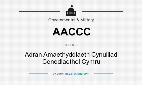 What does AACCC mean? It stands for Adran Amaethyddiaeth Cynulliad Cenedlaethol Cymru
