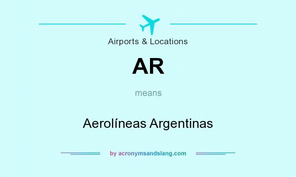 What does AR mean? It stands for Aerolíneas Argentinas