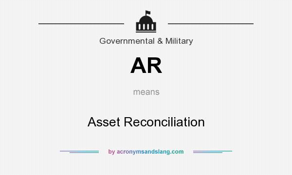 What does AR mean? It stands for Asset Reconciliation