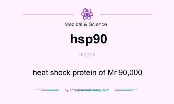 What does hsp90 mean? It stands for heat shock protein of Mr 90,000