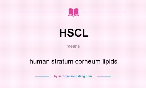 What does HSCL mean? It stands for human stratum corneum lipids