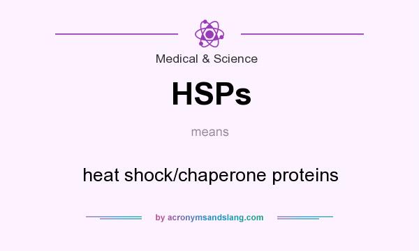 What does HSPs mean? It stands for heat shock/chaperone proteins