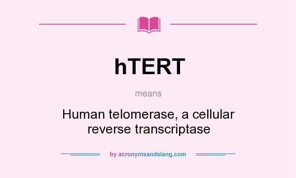 What does hTERT mean? It stands for Human telomerase, a cellular reverse transcriptase