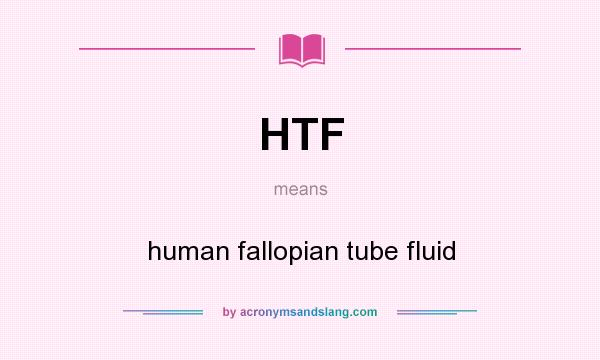 What does HTF mean? It stands for human fallopian tube fluid