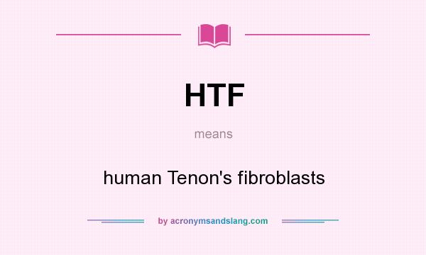 What does HTF mean? It stands for human Tenon`s fibroblasts