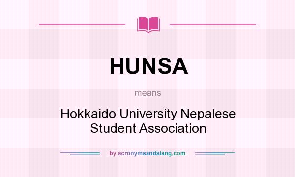 What does HUNSA mean? It stands for Hokkaido University Nepalese Student Association