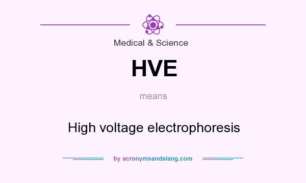 What does HVE mean? It stands for High voltage electrophoresis