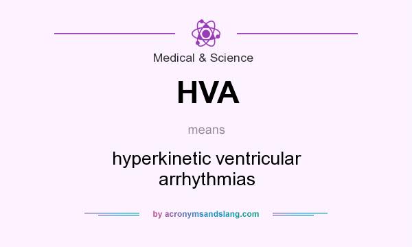 What does HVA mean? It stands for hyperkinetic ventricular arrhythmias