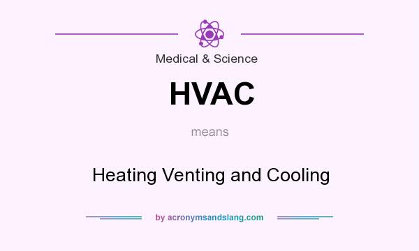 What does HVAC mean? It stands for Heating Venting and Cooling