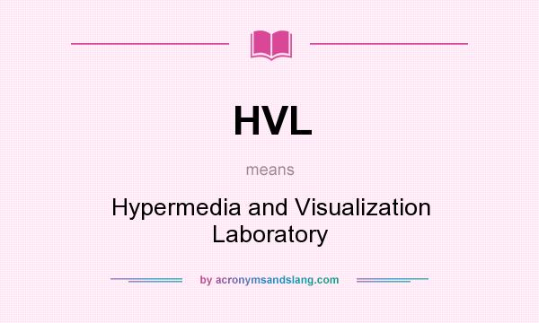 What does HVL mean? It stands for Hypermedia and Visualization Laboratory
