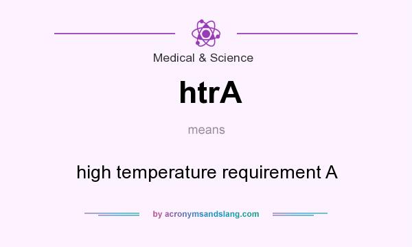What does htrA mean? It stands for high temperature requirement A