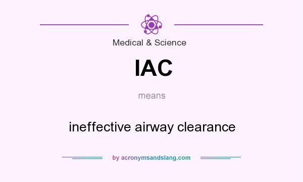 What does IAC mean? It stands for ineffective airway clearance