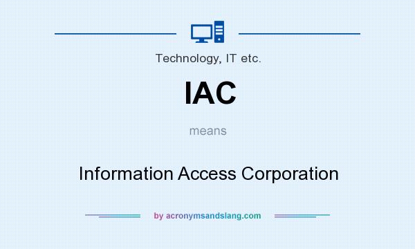 What does IAC mean? It stands for Information Access Corporation