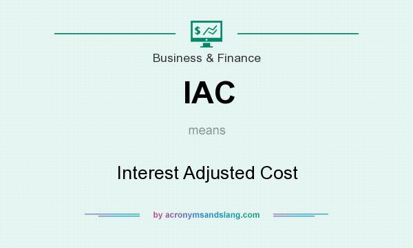 What does IAC mean? It stands for Interest Adjusted Cost