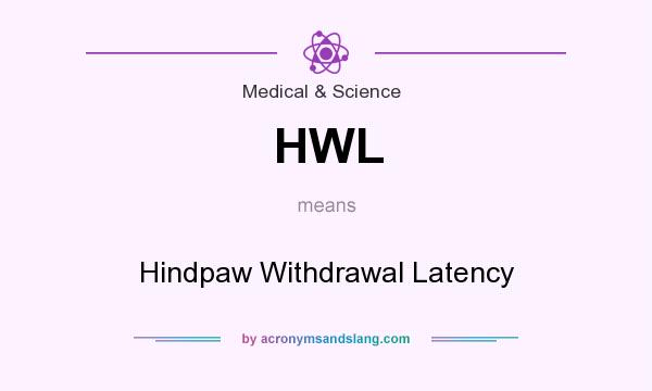 What does HWL mean? It stands for Hindpaw Withdrawal Latency