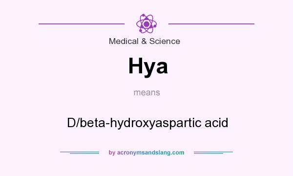 What does Hya mean? It stands for D/beta-hydroxyaspartic acid