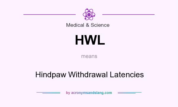 What does HWL mean? It stands for Hindpaw Withdrawal Latencies
