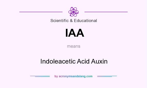 What does IAA mean? It stands for Indoleacetic Acid Auxin