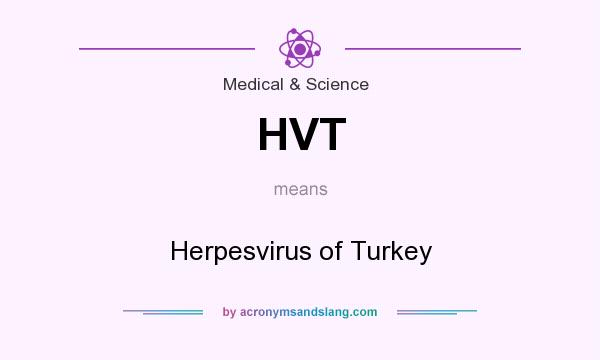 What does HVT mean? It stands for Herpesvirus of Turkey
