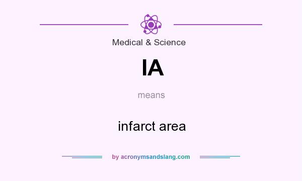 What does IA mean? It stands for infarct area