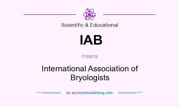 What does IAB mean? It stands for International Association of Bryologists