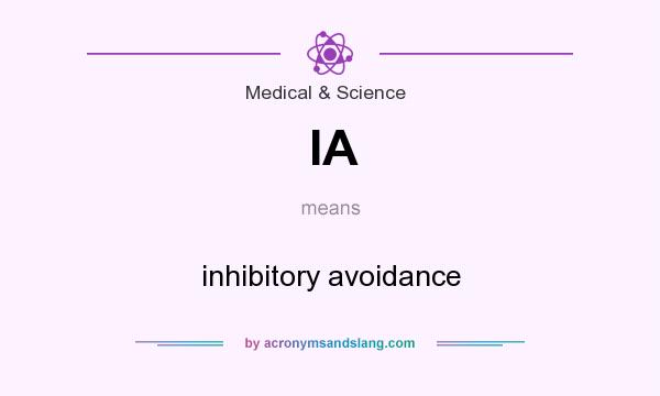 What does IA mean? It stands for inhibitory avoidance