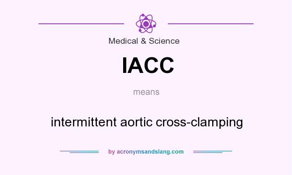 What does IACC mean? It stands for intermittent aortic cross-clamping