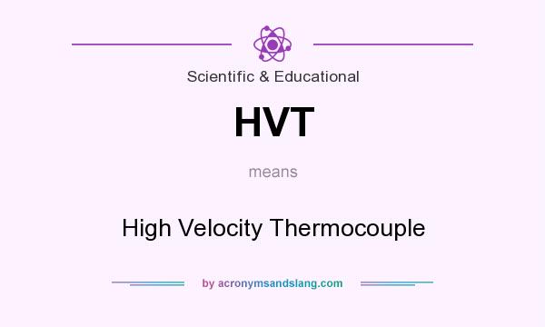 What does HVT mean? It stands for High Velocity Thermocouple