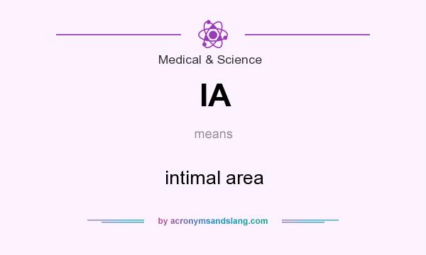 What does IA mean? It stands for intimal area