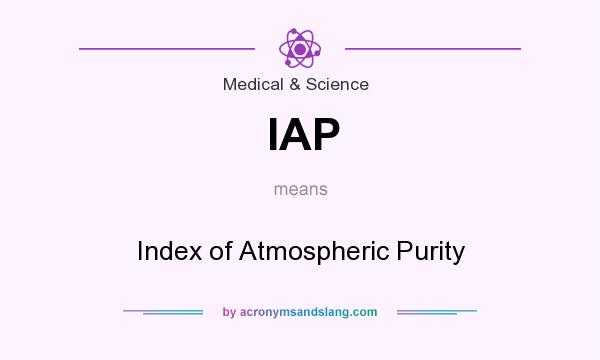 What does IAP mean? It stands for Index of Atmospheric Purity