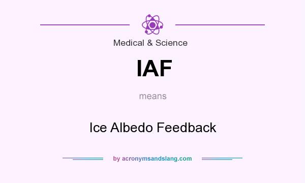 What does IAF mean? It stands for Ice Albedo Feedback