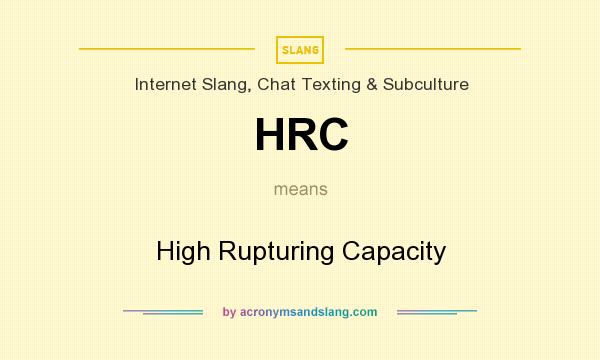 What does HRC mean? It stands for High Rupturing Capacity