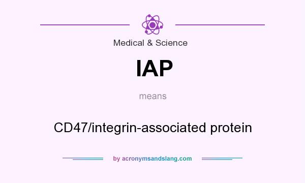 What does IAP mean? It stands for CD47/integrin-associated protein