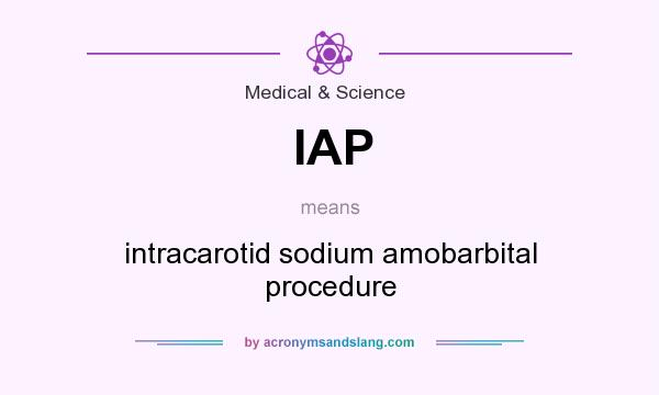 What does IAP mean? It stands for intracarotid sodium amobarbital procedure