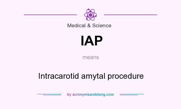 What does IAP mean? It stands for Intracarotid amytal procedure
