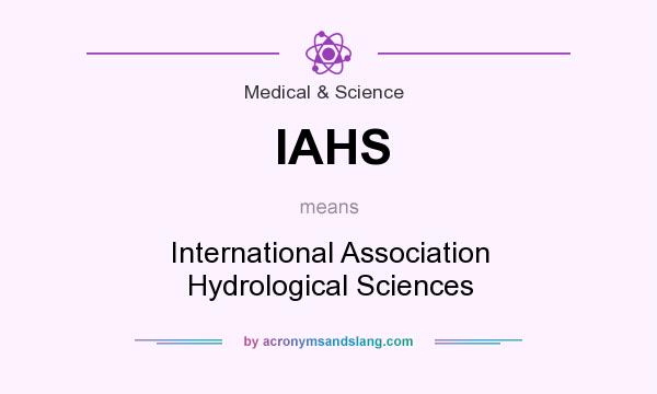 What does IAHS mean? It stands for International Association Hydrological Sciences