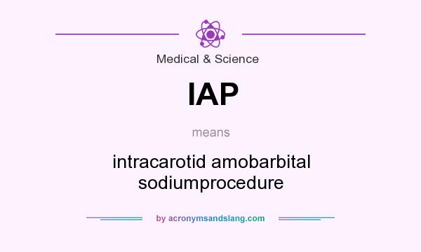 What does IAP mean? It stands for intracarotid amobarbital sodiumprocedure