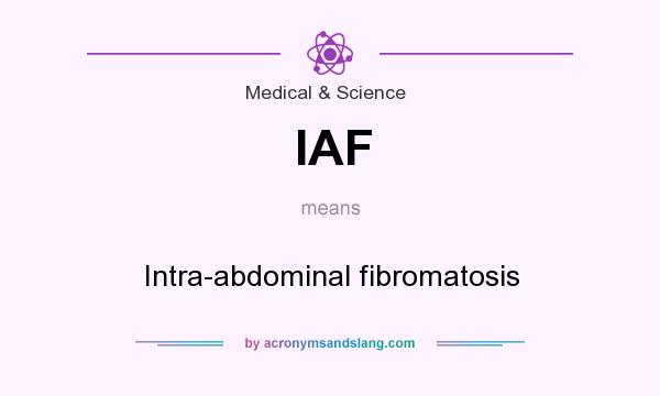 What does IAF mean? It stands for Intra-abdominal fibromatosis