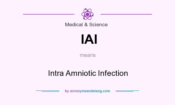What does IAI mean? It stands for Intra Amniotic Infection