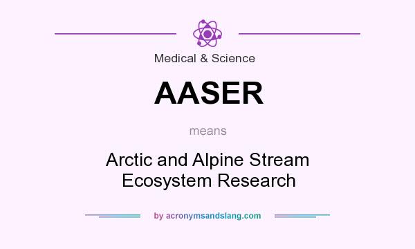 What does AASER mean? It stands for Arctic and Alpine Stream Ecosystem Research