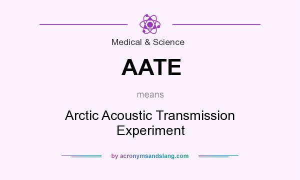 What does AATE mean? It stands for Arctic Acoustic Transmission Experiment