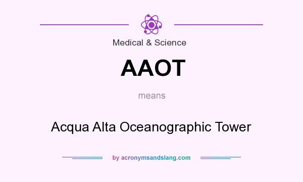 What does AAOT mean? It stands for Acqua Alta Oceanographic Tower