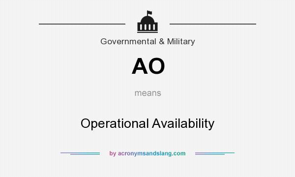 What does AO mean? It stands for Operational Availability