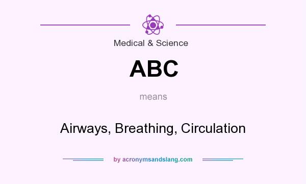 What does ABC mean? It stands for Airways, Breathing, Circulation