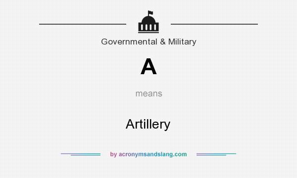 What does A mean? It stands for Artillery