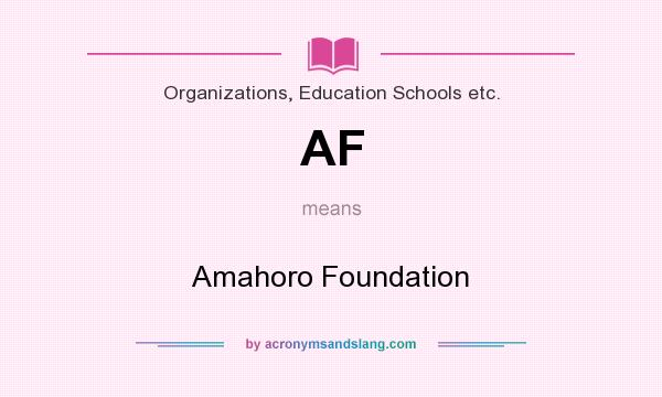 What does AF mean? It stands for Amahoro Foundation