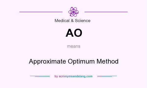 What does AO mean? It stands for Approximate Optimum Method