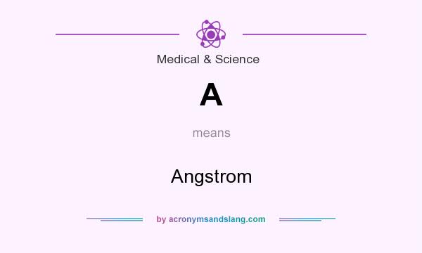 What does A mean? It stands for Angstrom